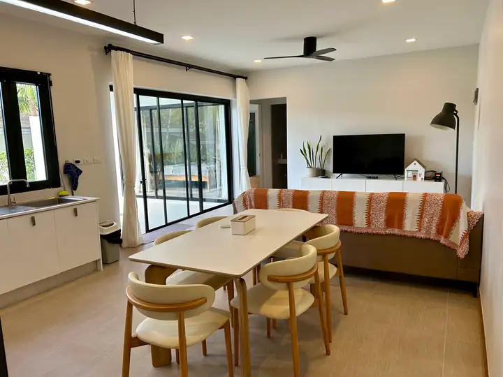 Villa Mia 3 Bedroom Villa for Rent | Kitchen and Living Room