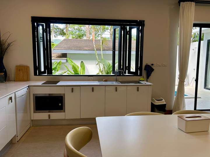 Villa Mia 3 Bedroom Villa for Rent | Kitchen and Living Room