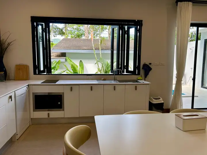Villa Mia 3 Bedroom Villa for Rent | Kitchen and Living Room