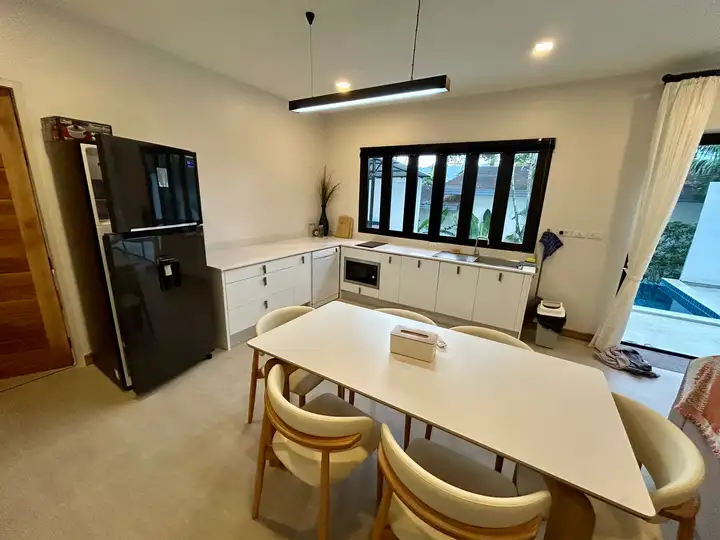 Villa Mia 3 Bedroom Villa for Rent | Kitchen and Living Room